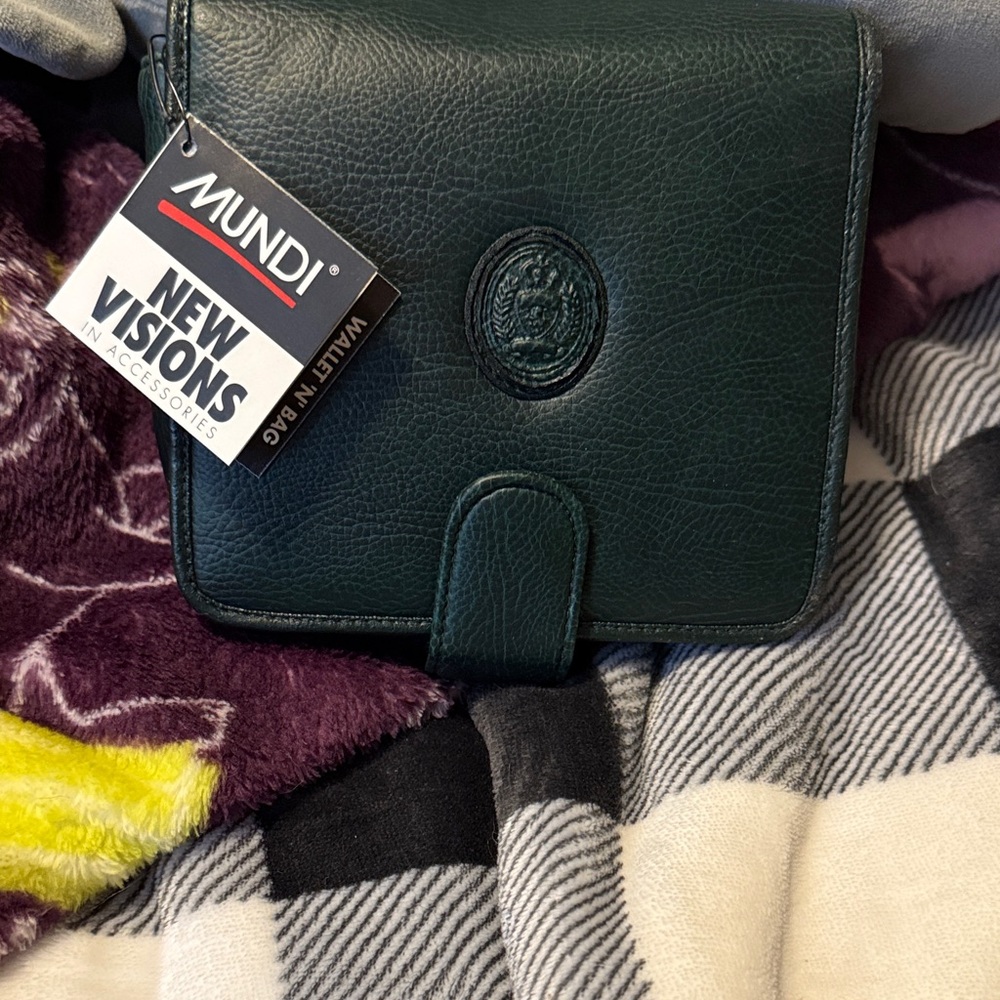Mundi Dark Green Leather Bag